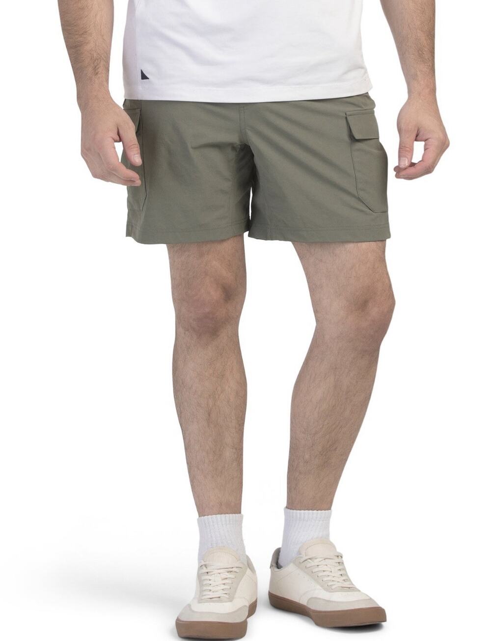 NWT Huk Creekbed Cargo Fishing Hiking Shorts Belt Performance Utility Green M